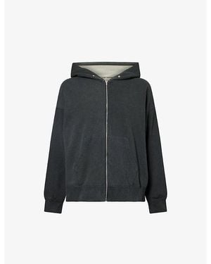 Visvim Jumbo Zip-Up Cotton And Wool Hoody - Black