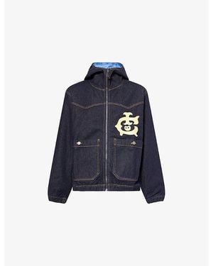 ICECREAM Western Logo-Print Denim Jacket - Blue