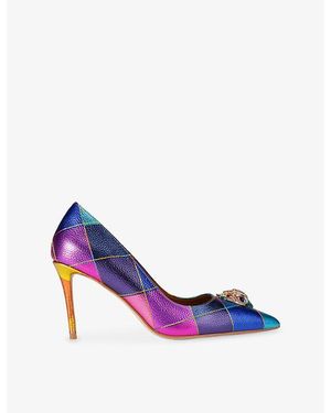Kurt Geiger Belgravia Heeled Leather Courts - Purple