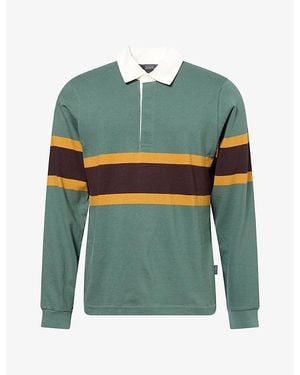 Patagonia Stripe Long-Sleeve Cotton-Jersey Rugby Shirt - Green
