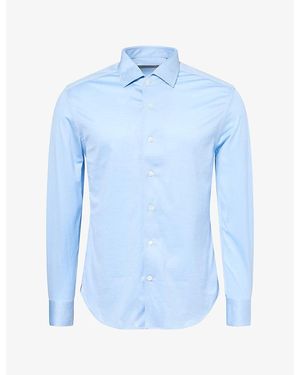 Corneliani Regular-Fit Cotton-Jersey Shirt - Blue