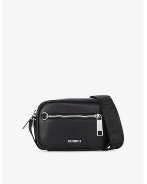 The Kooples Branded-Strap Leather Cross-Body Bag - Black