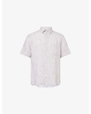 Sunspel Short-Sleeve Linen Shirt - White