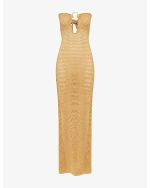 Cheap Monday Montego Bandeau Metallic Knitted Maxi Dress