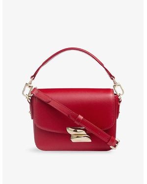 LK Bennett Frankie Leather Crossbody Bag - Red
