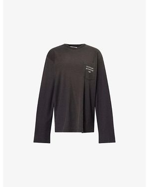 Acne Studios Relaxed-Fit Logo-Print Cotton-Blend T-Shirt - Black
