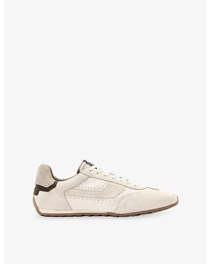 AllSaints Liam Leather And Suede Trainers - White