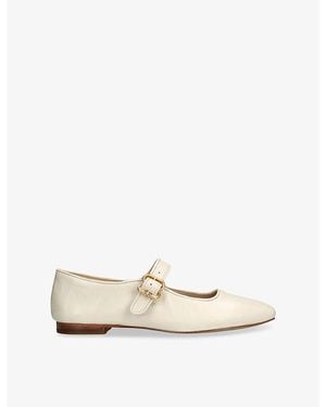 Sam Edelman Michaela Leather Ballet Flats - White