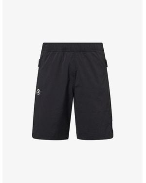 Aape One-Point Logo-Print Shell Shorts - Blue