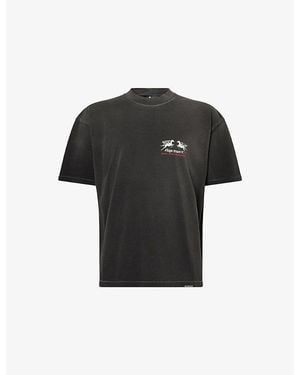 Represent 24 Hour Service Graphic-Print Cotton T-Shirt - Black