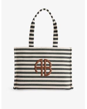 Anine Bing Lara Cotton Tote Bag - White