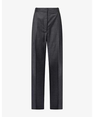 RÓHE Frames Contrast Boxer Waistband Wool Trousers - Grey