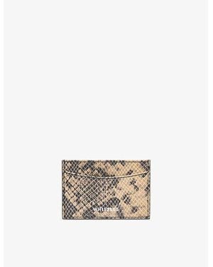 Whistles Snake-Effect Leather Card Holder - Multicolour