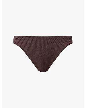 Cheap Monday Seychelles Stretch-Rib Bikini Bottoms - Purple