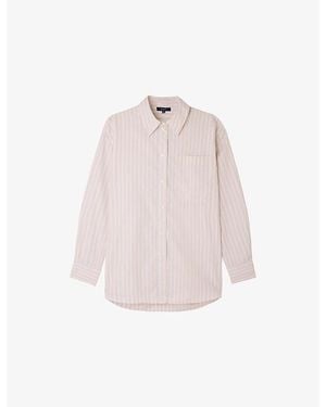 Soeur Carlotta Striped Cotton Shirt - Pink