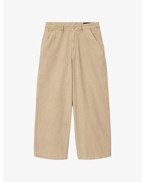 AllSaints Jackson Barrel-Leg Cotton Pants - Natural