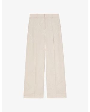 Reiss Ottie Wide-Leg Woven Trousers - Natural