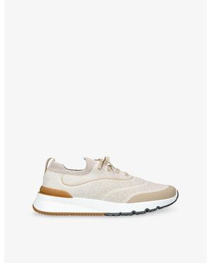 Brunello Cucinelli Sportiv Knitted Trainers - White