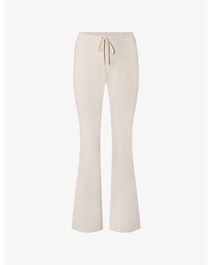 Skims Drapey French Terry Cotton-Jersey Trousers - White