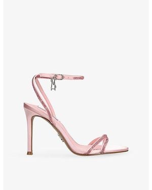 Steve Madden Juniper-R Satin Heeled Sandals - Pink