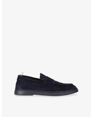 Officine Creative Bones Suede Loafers - Blue