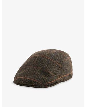 Barbour Cheviot Woven Flat Cap - Brown