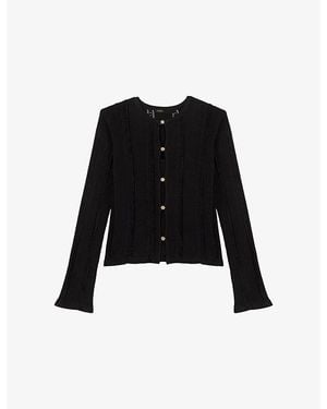 Maje Madeline 2-In-1 Tank Top And Cardigan - Black