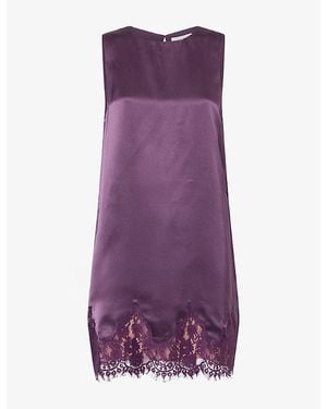 Reformation Jessalyn Sleeveless Silk Mini Dress - Purple