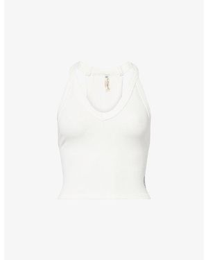 Fp Movement All Clear V-Neck Stretch-Woven Cami Top - White