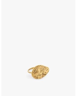 Monica Vinader Capri Teardrop 18Ct-Plated Vermeil Sterling- Ring - Metallic