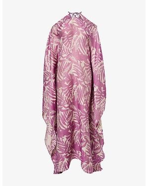 ‎Taller Marmo Tropical Woven Kaftan Dress - Purple