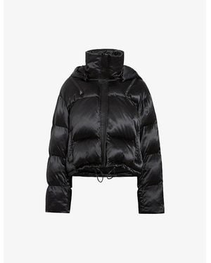 AllSaints Chelsea Relaxed-Fit Cropped Shell Puffer Jacket - Black