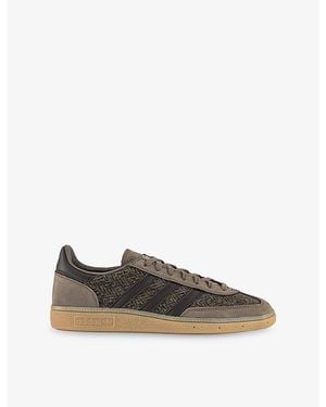 adidas Handball Spezial Suede And Woven Sneakers - Green