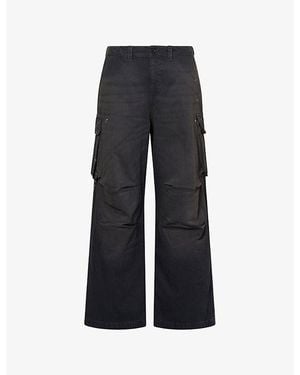 Our Legacy Mount Wide-Leg Cotton Cargo Pants - Black