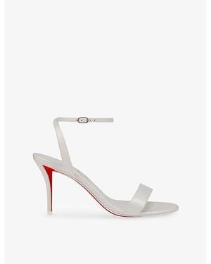 Christian Louboutin Miss Z 80 Leather Heeled Sandals - White