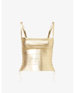 Jaded London Idol Metallic Bandage Corset Top