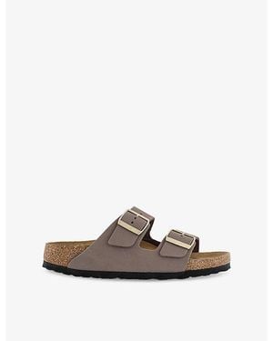 Birkenstock Arizona Two-Strap Suede Sandals - Brown