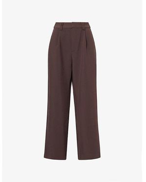 Dissh Elle Wide-Leg Stretch-Woven Trousers - Brown