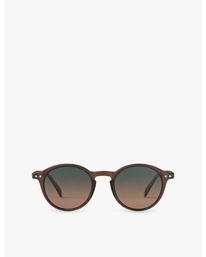 Izipizi #D Sun Station Round-Frame Acetate Sunglasses - Brown