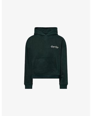 Lounge Underwear Lounge Living Hooded Cotton-Jersey Hoody - Green