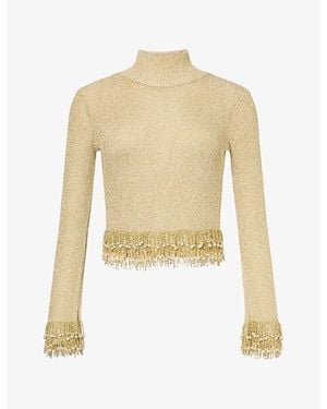 Jonathan Simkhai Tali Embellished Metallic Top - White