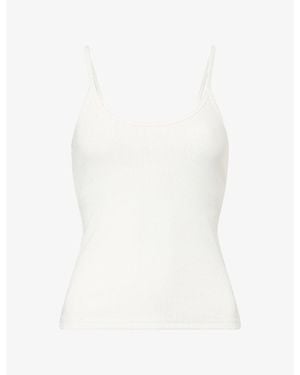 Dissh Georgina Scoop-Neck Cotton-Blend Tank Top - White
