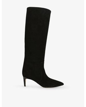 Paris Texas Stiletto 60 Knee-High Velvet Boots - Black