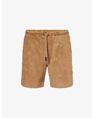 Oas Porto Devore Cotton-Blend Shorts - Natural