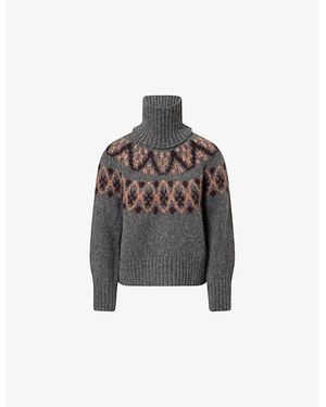 ME+EM Fair Isle Snood Wool-Blend Jumper - Multicolour