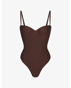Skims Body Underwired Thong Bodysuit - Brown