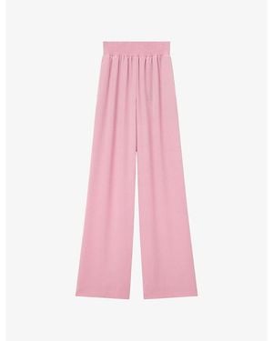 JOSEPH Nour Wide-Leg Woven Pants - Pink
