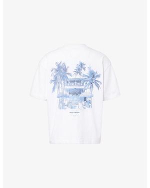 The Couture Club Beach Club Graphic-Print Cotton T-Shirt - White