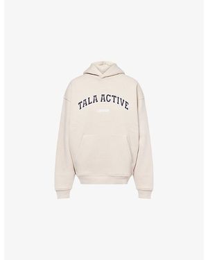 WE Are Tala Relaxed-Fit Embroidered-Logo Hoodie - Natural