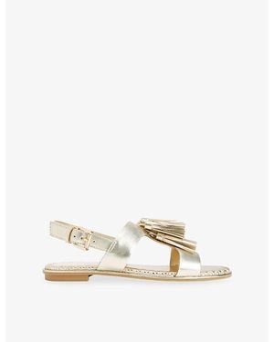 KG by Kurt Geiger Rita Leather Sandals - Natural